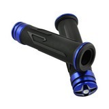 Universal 7-8 Inch Aluminium Rubber Handlebar Hand Grips Blue 289